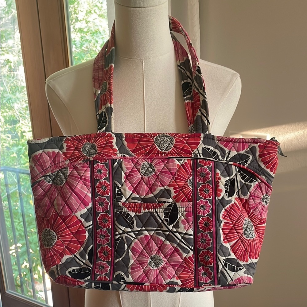 Vera Bradley HTF Cherry Blossom Floral Quilted Tote Bag